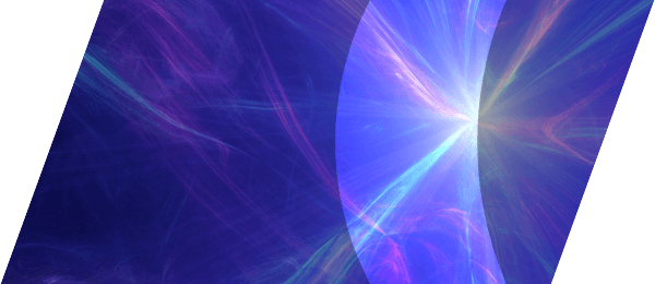 Abstract form of glowing point that iridates puplpe and blue strands indicationg energy